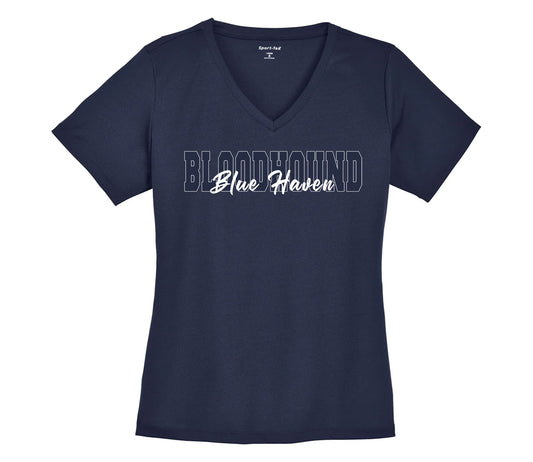 Blue Haven Bloodhound Women's V-Neck t-shirt